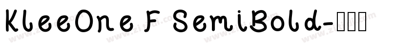 KleeOne F SemiBold字体转换
